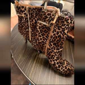 Cloudwalkers Leopard Liberty zippered high ankle boot